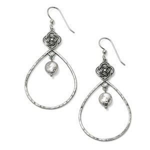 Brighton Interlock Knot Loop French Wire Earrings with bag NWT